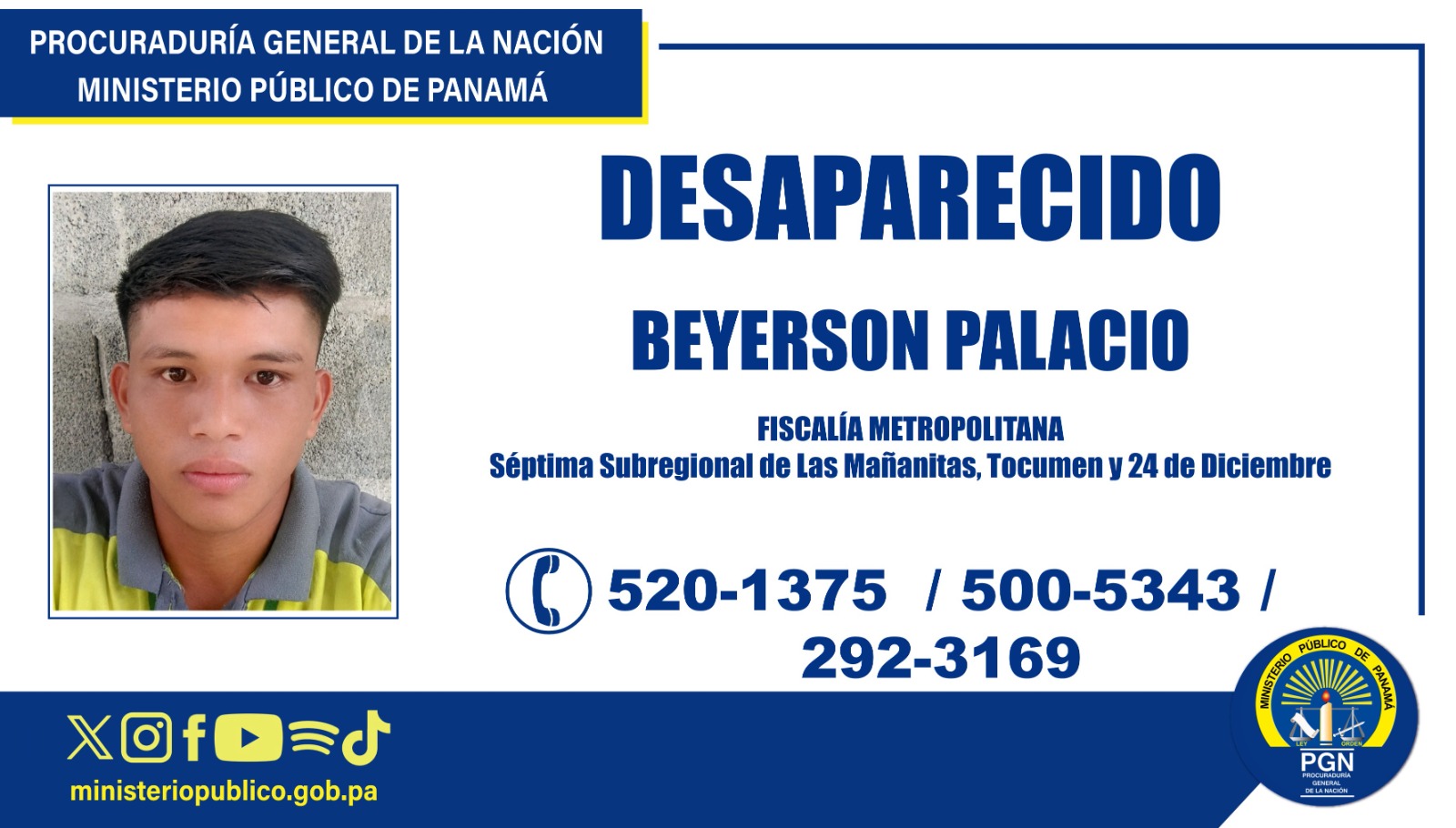 Se solicita apoyo de la ciudadanía para ubicar a persona desaparecida