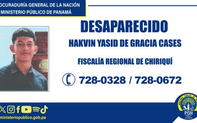 En Bugaba se pide colaboración para ubicar a una persona reportada como desaparecida