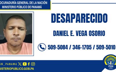 La Sección de Atención Primaria de La Chorrera solicita la colaboración de la ciudadanía para ubicar a un hombre desaparecido