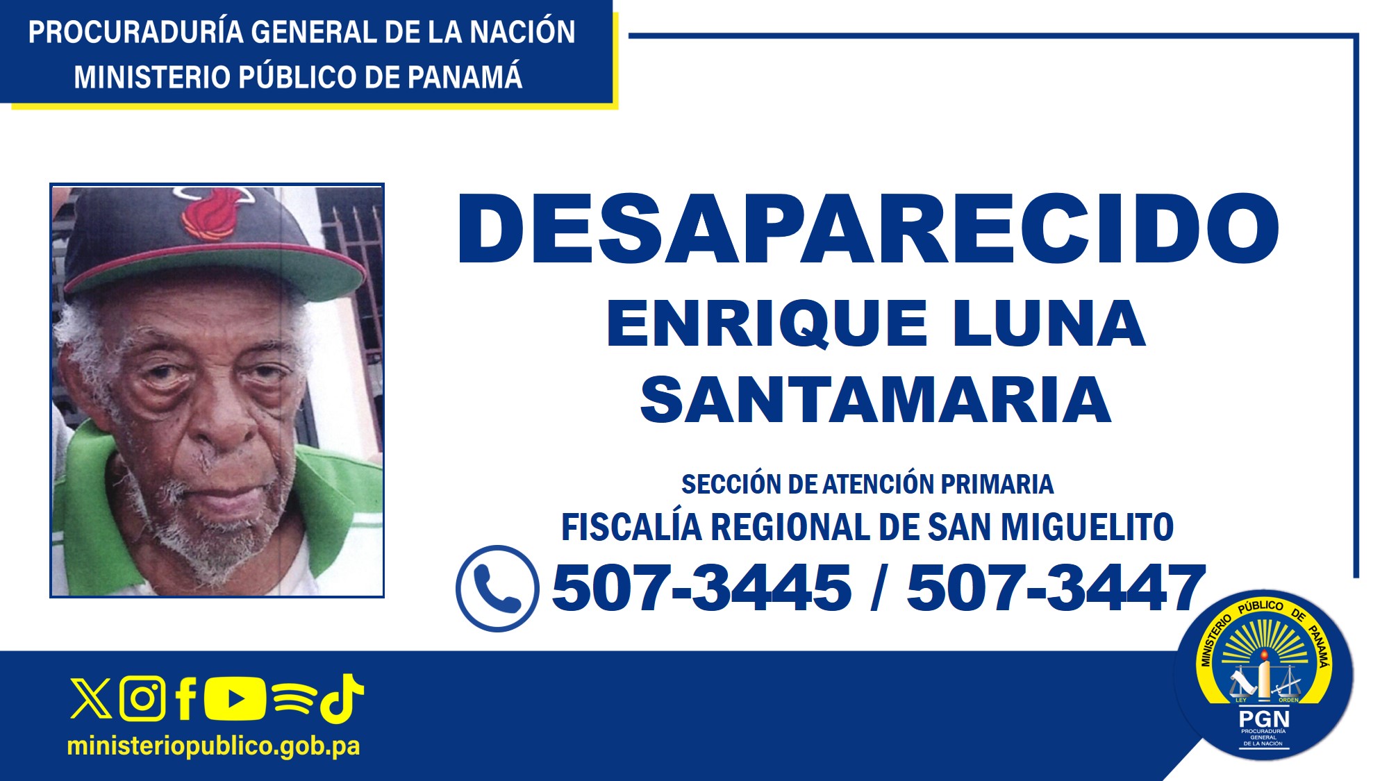 Se solicita apoyo de la ciudadanía para ubicar adulto mayor