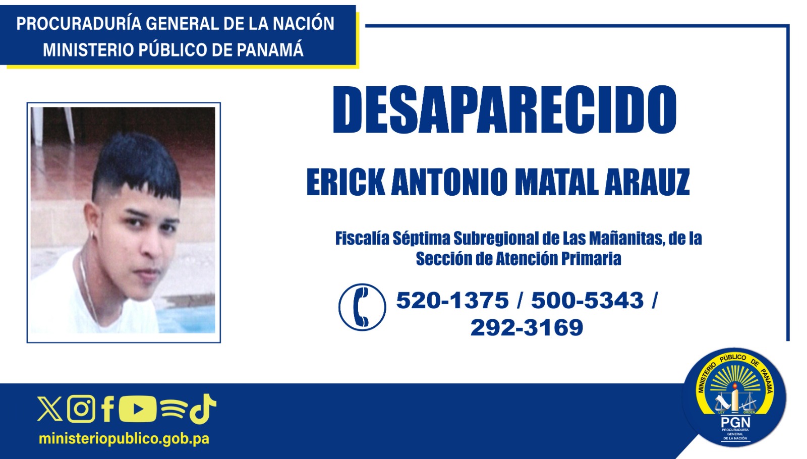 Se solicita la colaboración de la ciudadanía para dar con el paradero de una persona desaparecida