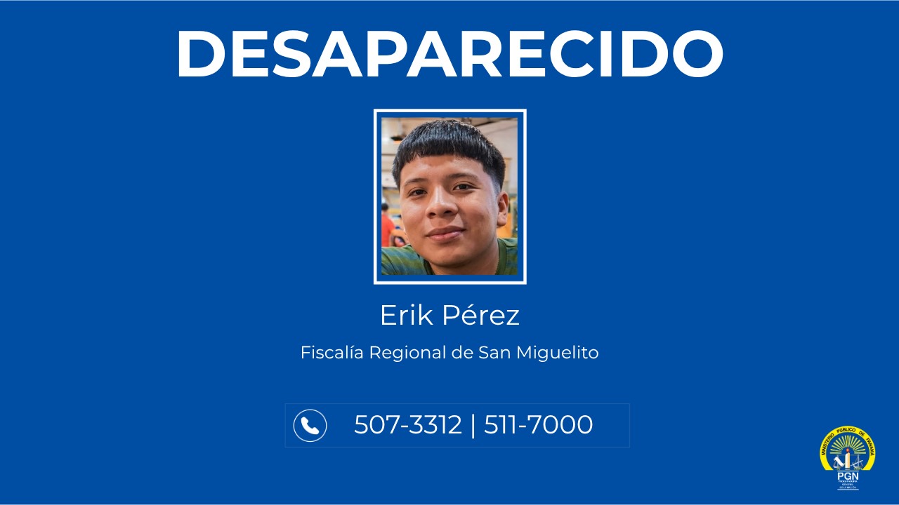 Solicitan apoyo de la ciudadanía para ubicar a joven reportado como desaparecido en San Miguelito