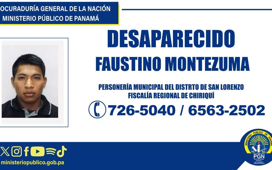 En la Comarca Ngäbe Buglé desaparece un hombre, Se requiere el apoyo de la comunidad para dar con su ubicación