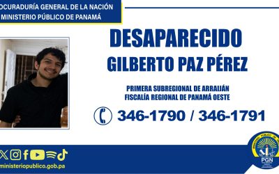 Primera Subregional de Arraiján solicita apoyo para ubicar a un hombre desaparecido