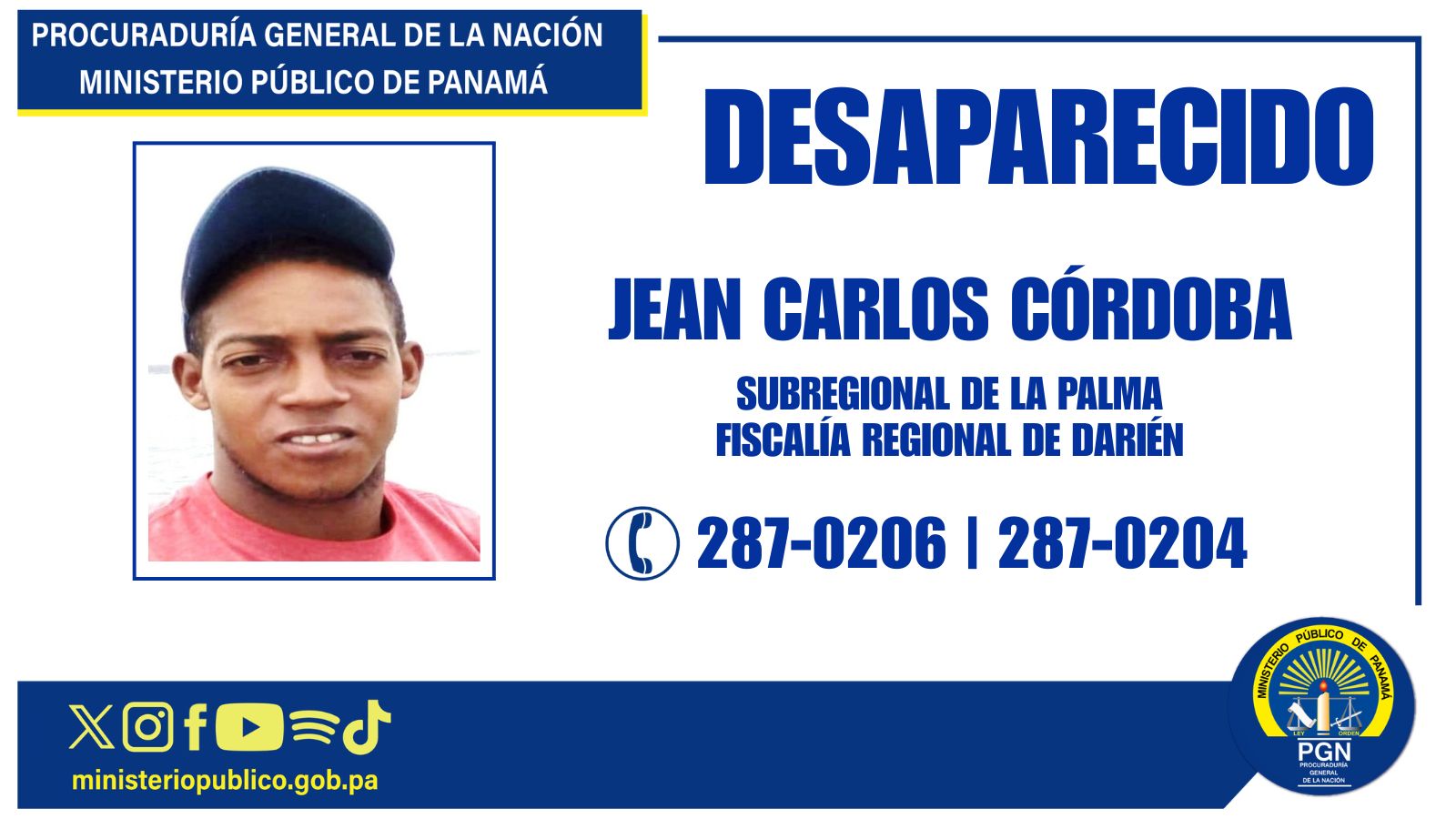 Se solicita colaboración ciudadana para ubicar a ciudadano desaparecido