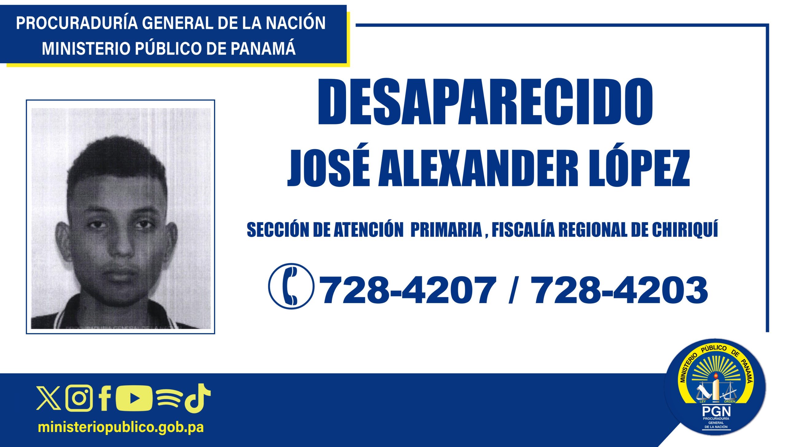 Hombre desaparece en Gualaca, Chiriquí, se requiere el apoyo de la comunidad para dar con su ubicación