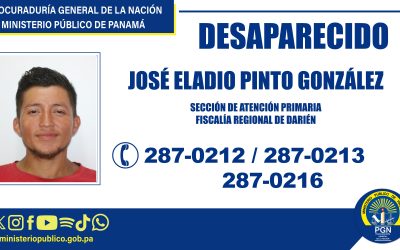 Fiscalía Regional de Darién pide colaboración de la ciudadanía para ubicar a una persona desaparecida