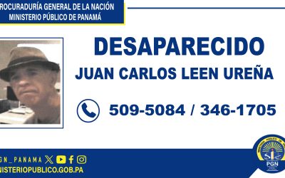 Sección de Atención Primaria de La Chorrera solicita la colaboración para ubicar a un hombre desaparecido