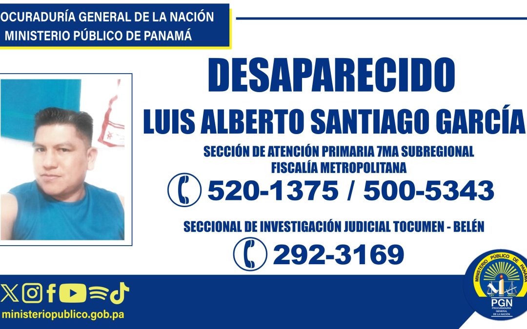 Se solicita la colaboración ciudadana para localizar a hombre desaparecido