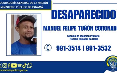 Buscan a hombre desaparecido en la provincia de Coclé