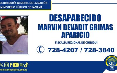 En Chiriquí Fiscalía Regional solicita colaboración para ubicar a una persona desaparecida