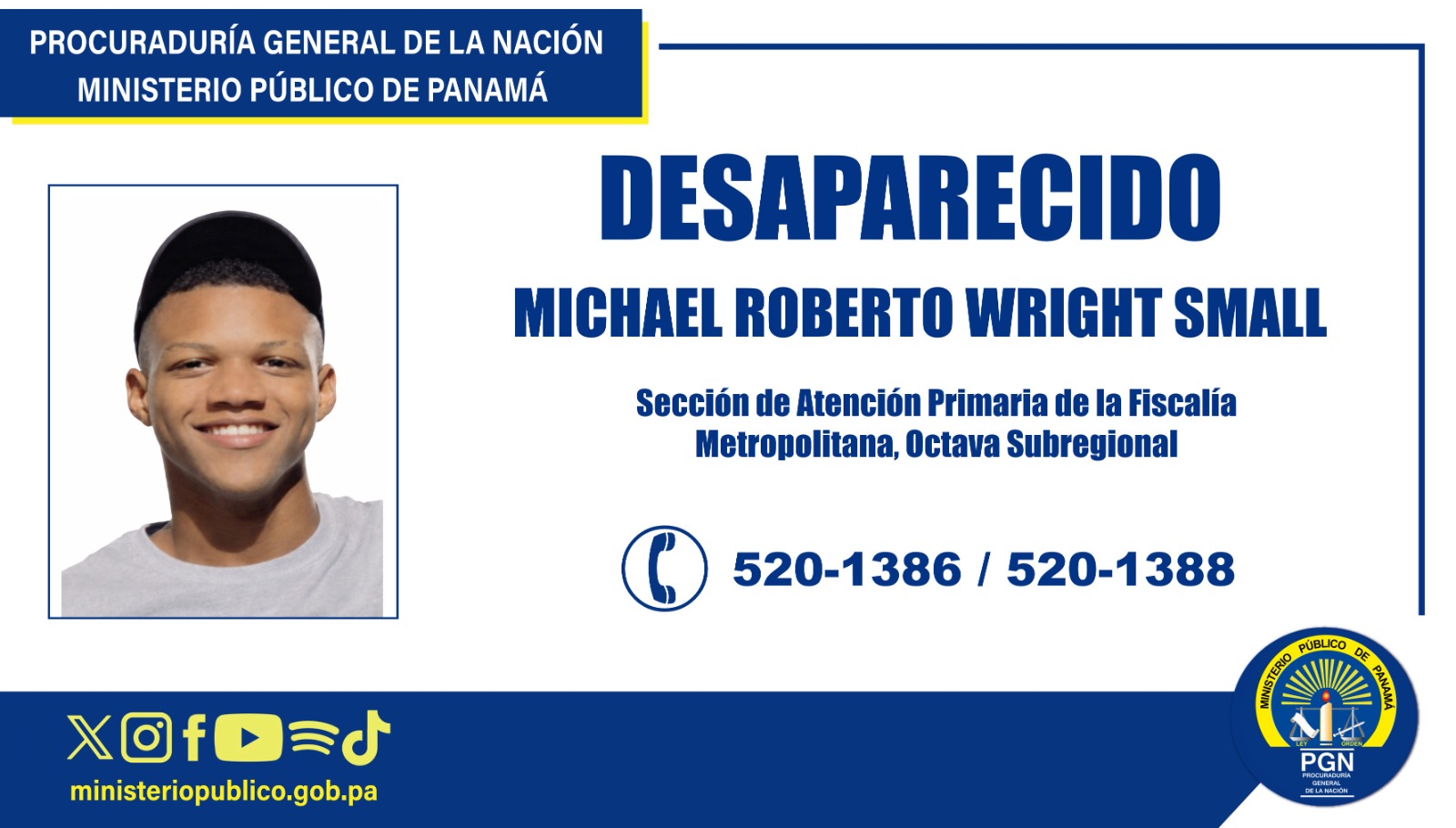 Se solicita apoyo de la ciudadanía para ubicar a persona desaparecida