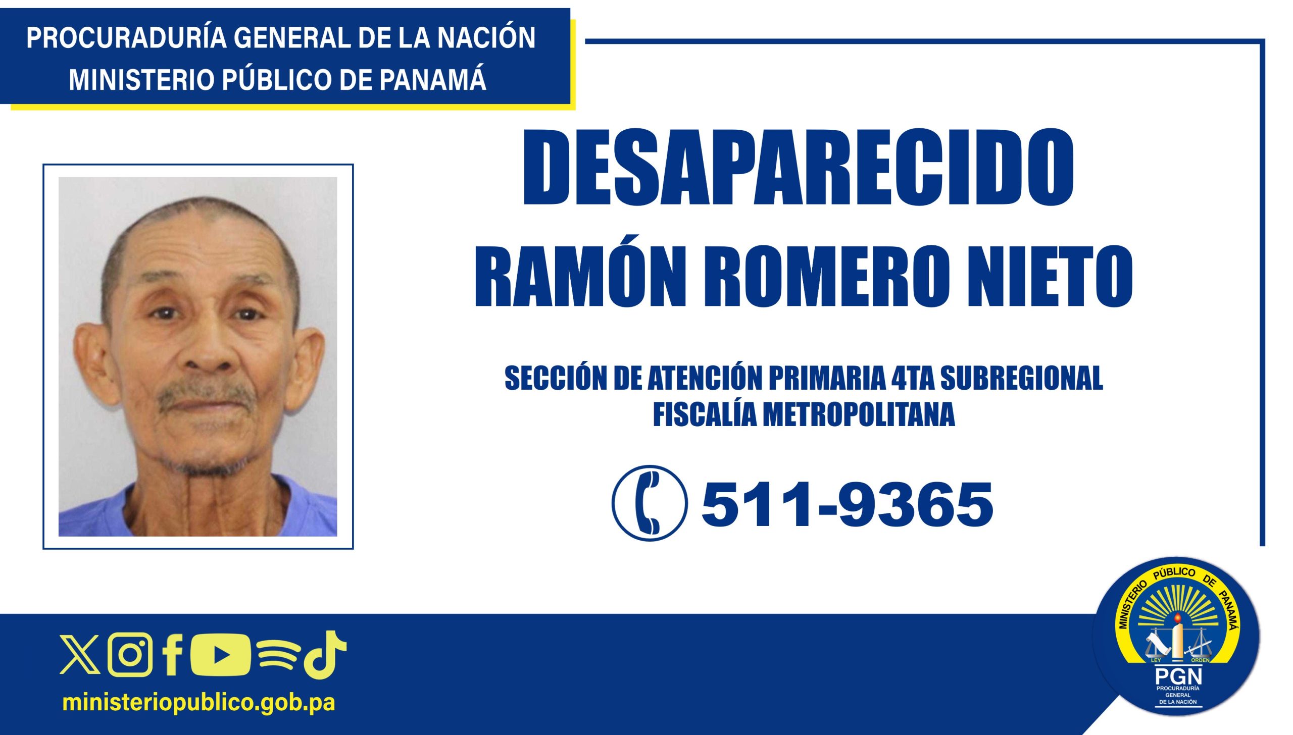 Se solicita la colaboración ciudadana para localizar a hombre desaparecido