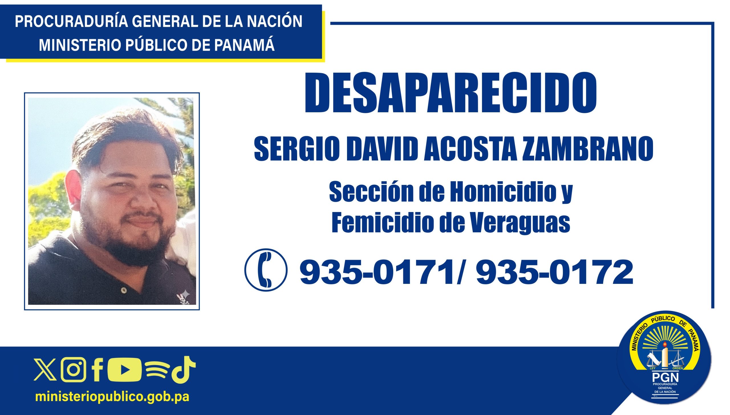 Se solicita la colaboración ciudadana para localizar a hombre desaparecido en Santiago