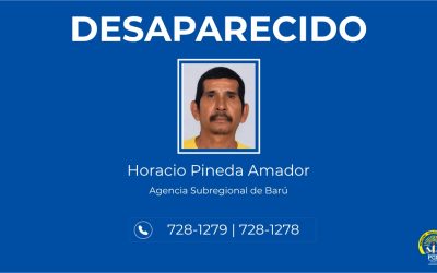 En Chiriquí solicitan colaboración para ubicar a una persona desaparecida en el distrito de Barú