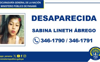 Fiscalía de Panamá Oeste solicita apoyo de la ciudadanía para ubicar a una mujer desaparecida