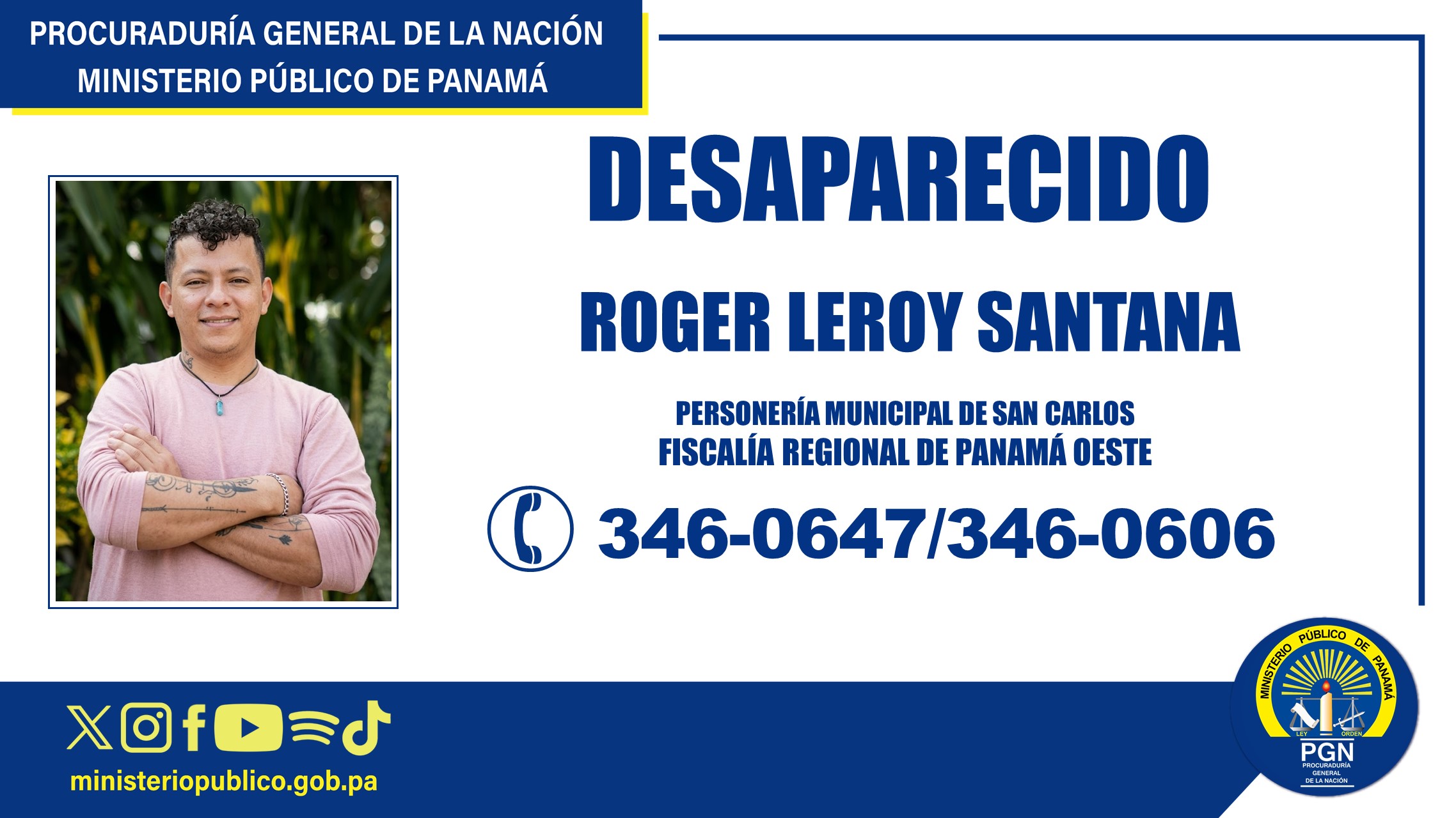 Personería Municipal de San Carlos solicita colaboración para dar con el paradero de un hombre