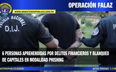 Seis personas son aprehendidas mediante la operación Falaz por delitos financieros y blanqueo de capitales