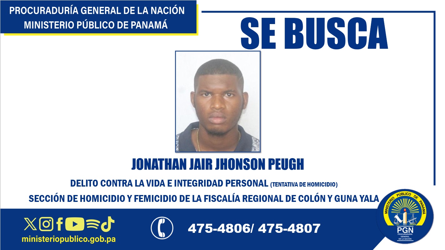 Fiscalía de Colón lo busca por el delito tentativa de homicidio en Cativá