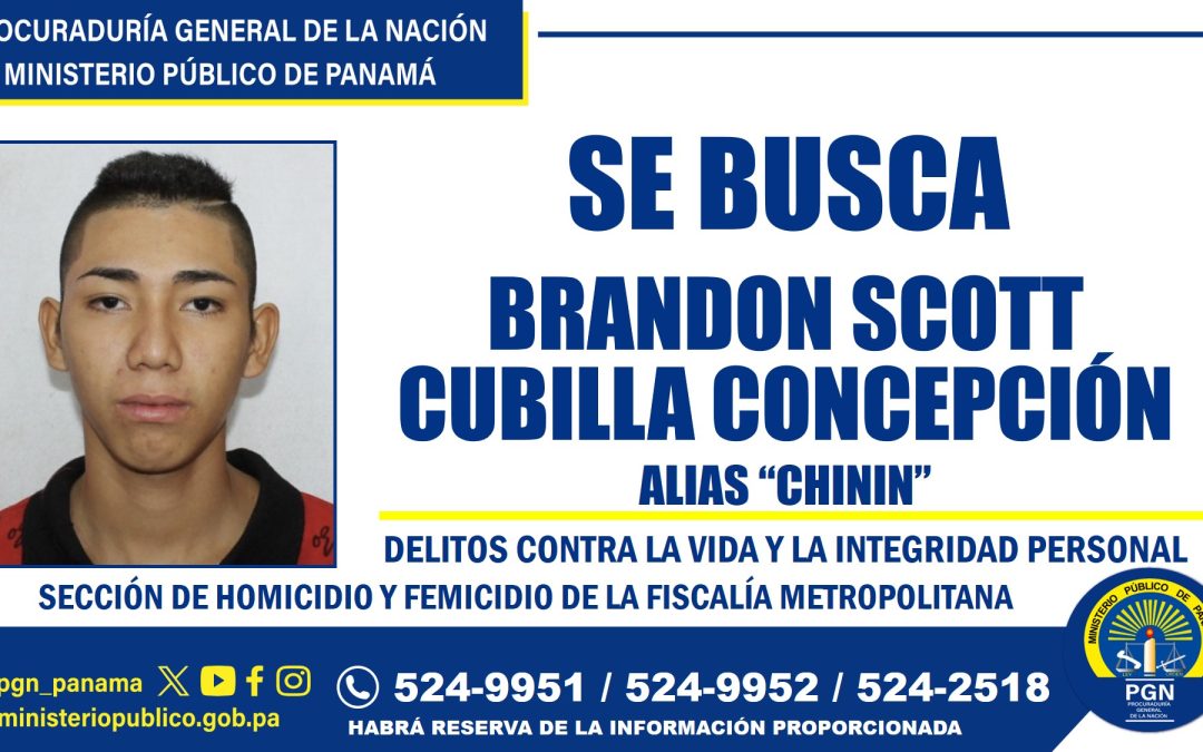 Sección de Homicidio y Femicidio solicita información de la ciudadanía para dar con la aprehensión de una persona