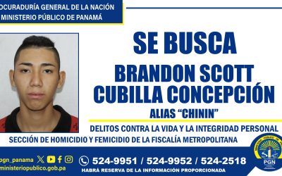 Sección de Homicidio y Femicidio solicita información de la ciudadanía para dar con la aprehensión de una persona