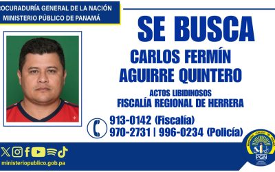 Lo buscan por la comisión de delitos sexuales en Herrera