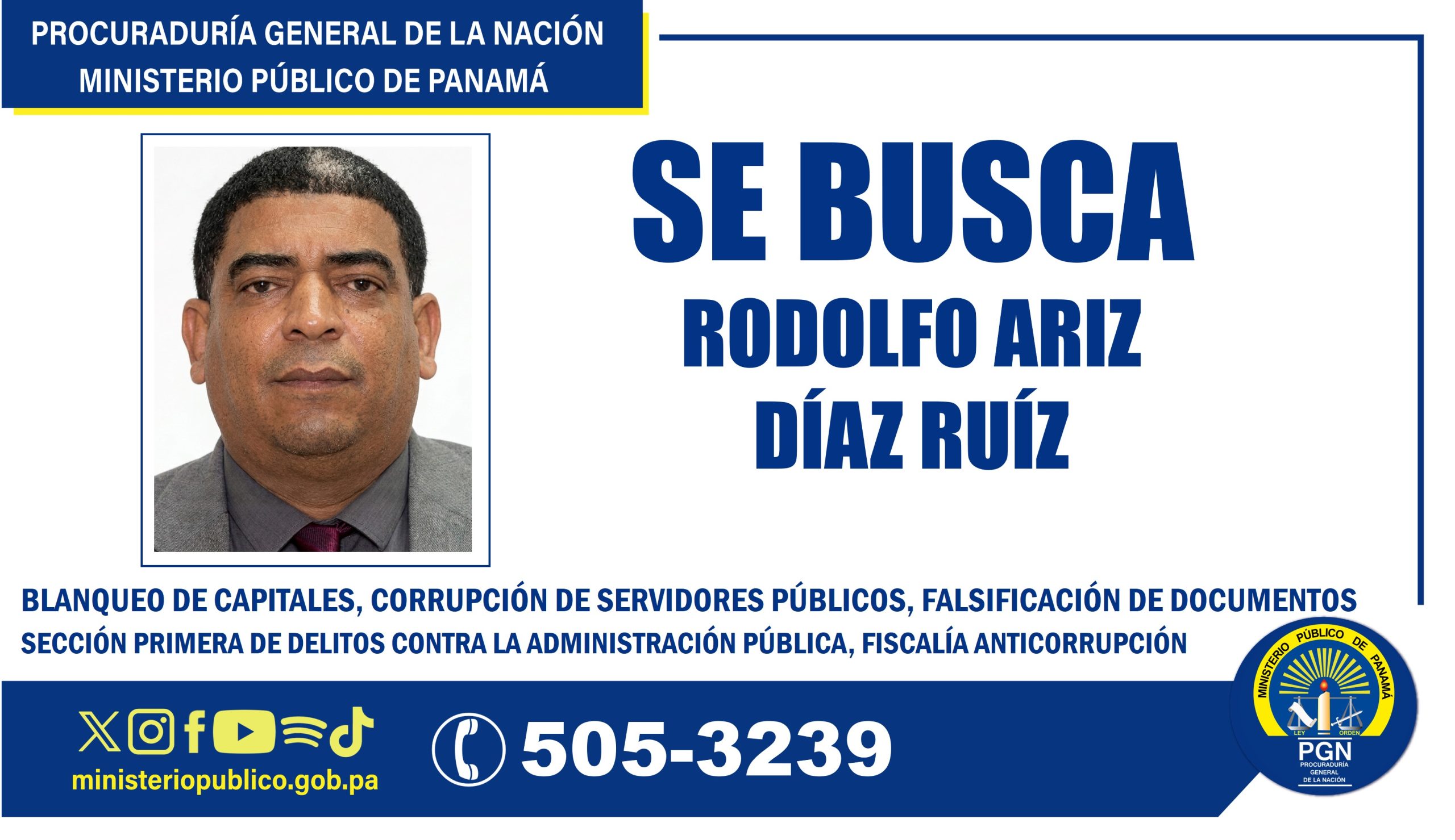 Se pide colaboración para ubicar a una persona señalada por varios delitos