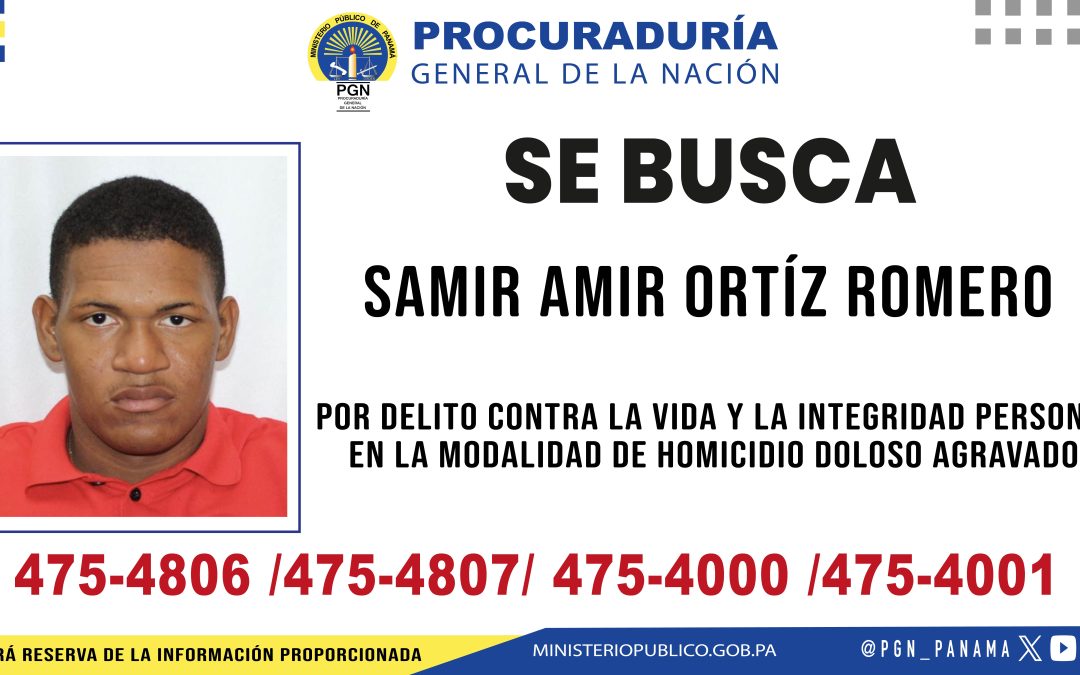 Sección de Homicidio y Femicidio de Colón busca a hombre requerido por el delito de homicidio