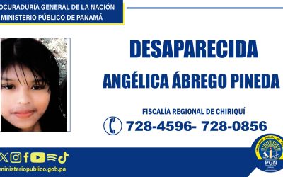 Fiscalía Regional de Chiriquí mantiene investigación tras desaparición de una ciudadana