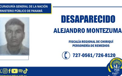 Fiscalía pide colaboración para ubicar a una persona reportada por desaparecida en Remedi