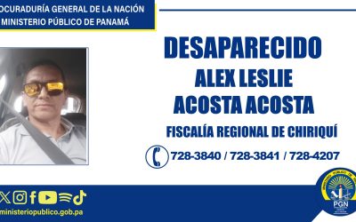 Fiscalía de Chiriquí solicita colaboración ciudadana para localizar a persona desaparecida