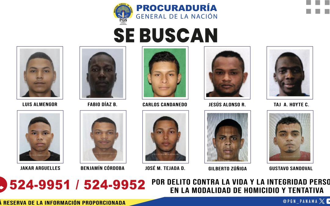 Ministerio Público pide la colaboración de la ciudadanía para ubicar a requeridos por delitos de homicidio y tentativa de homicidio