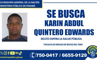 Fiscalía pide colaboración para ubicar a persona requerida por el delito de posesión agravada de sustancias ilícitas