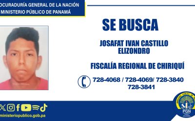 Se pide colaboración para ubicar a una persona señalada por un delito sexual en Chiriquí