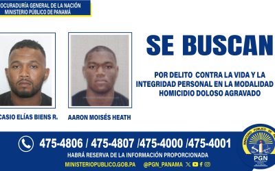 Sección de Homicidio y Femicidio de Colón y Guna Yala busca a dos ciudadanos por su vinculación a un homicidio