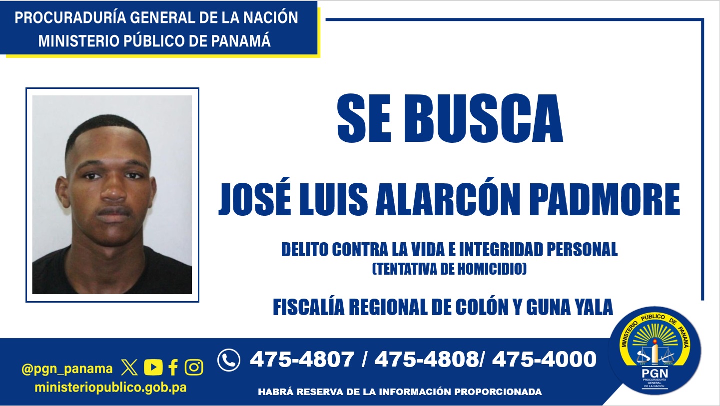 Fiscalía de Colón lo busca por su vinculación al delito de tentativa de homicidio