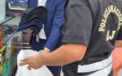 Fiscalía de Propiedad Intelectual decomisa miles de gorras con marcas falsificadas en operación Jaque Mate