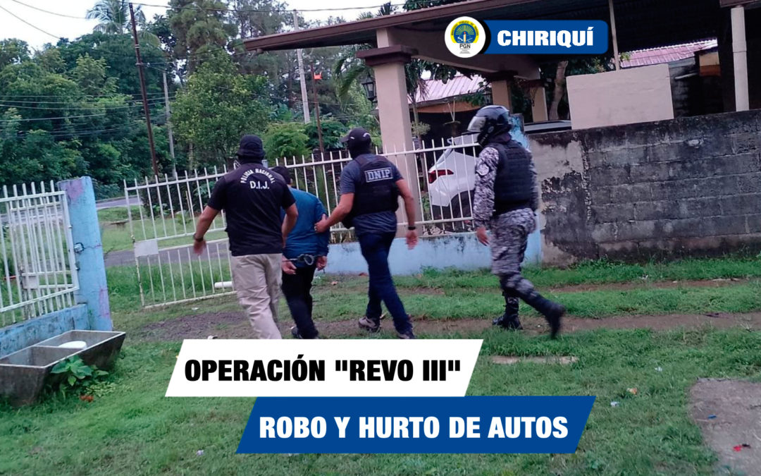 En operación “Revo III” se aprehenden a siete personas vinculadas con los delitos de robo y hurto de vehículos