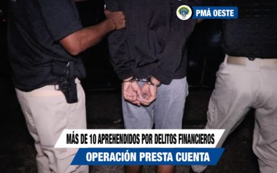 A través de las operaciones “Presta Cuenta” y “Dorado” se aprehenden 20 personas