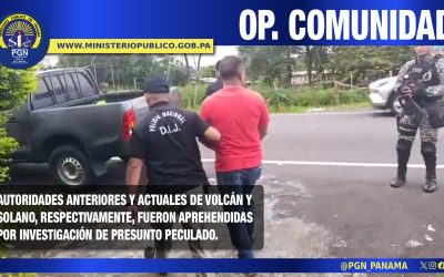 En Chiriquí aprehenden a cuatro personas presuntamente vinculadas al delito de peculado en perjuicio de juntas comunales