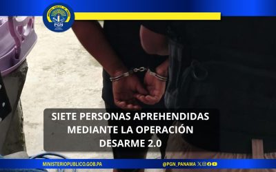Mediante operación Desarme 2.0 aprehenden a 7 personas por diferentes delitos