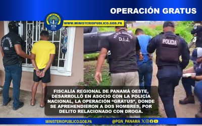 En La Chorrera mediante Operación Gratus aprehenden a dos hombres por delito relacionado con droga