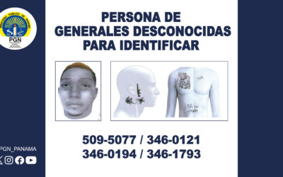 Sección de Homicidio y Femicidio de Panamá Oeste solicita colaboración para identificar a un hombre