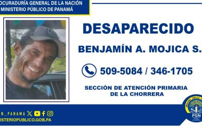 Sección de Atención Primaria de La Chorrera solicita colaboración para ubicar a un hombre desaparecido