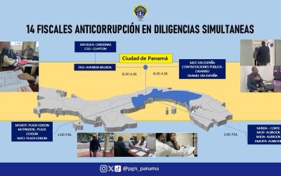 Ministerio Público despliega 14 fiscales anticorrupción en diligencias simultáneas en Ciudad de Panamá