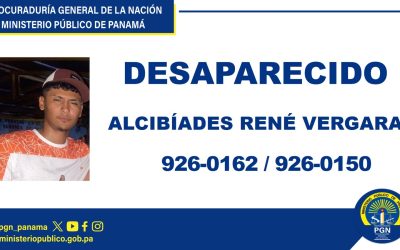 Fiscalía Regional de Los Santos solicita apoyo para ubicar a hombre desaparecido