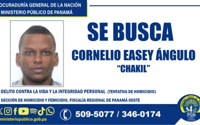 Fiscalía de Panamá Oeste lo busca por su vinculación al delito de tentativa de homicidio