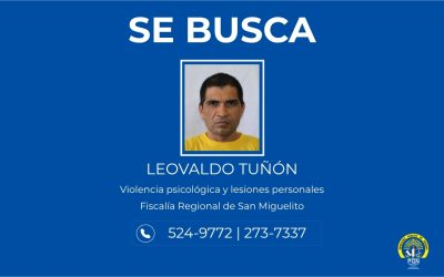 En San Miguelito se requiere ubicar a un ciudadano por violencia psicológica y lesiones personales