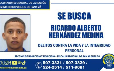 Sección de Homicidio de San Miguelito solicita colaboración para ubicar a un hombre por tentativa de homicidio