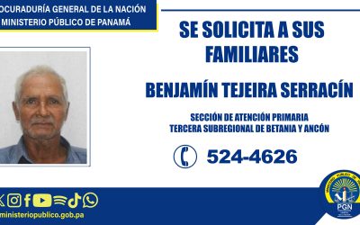 Se solicita colaboración para ubicar a familiares de un ciudadano
